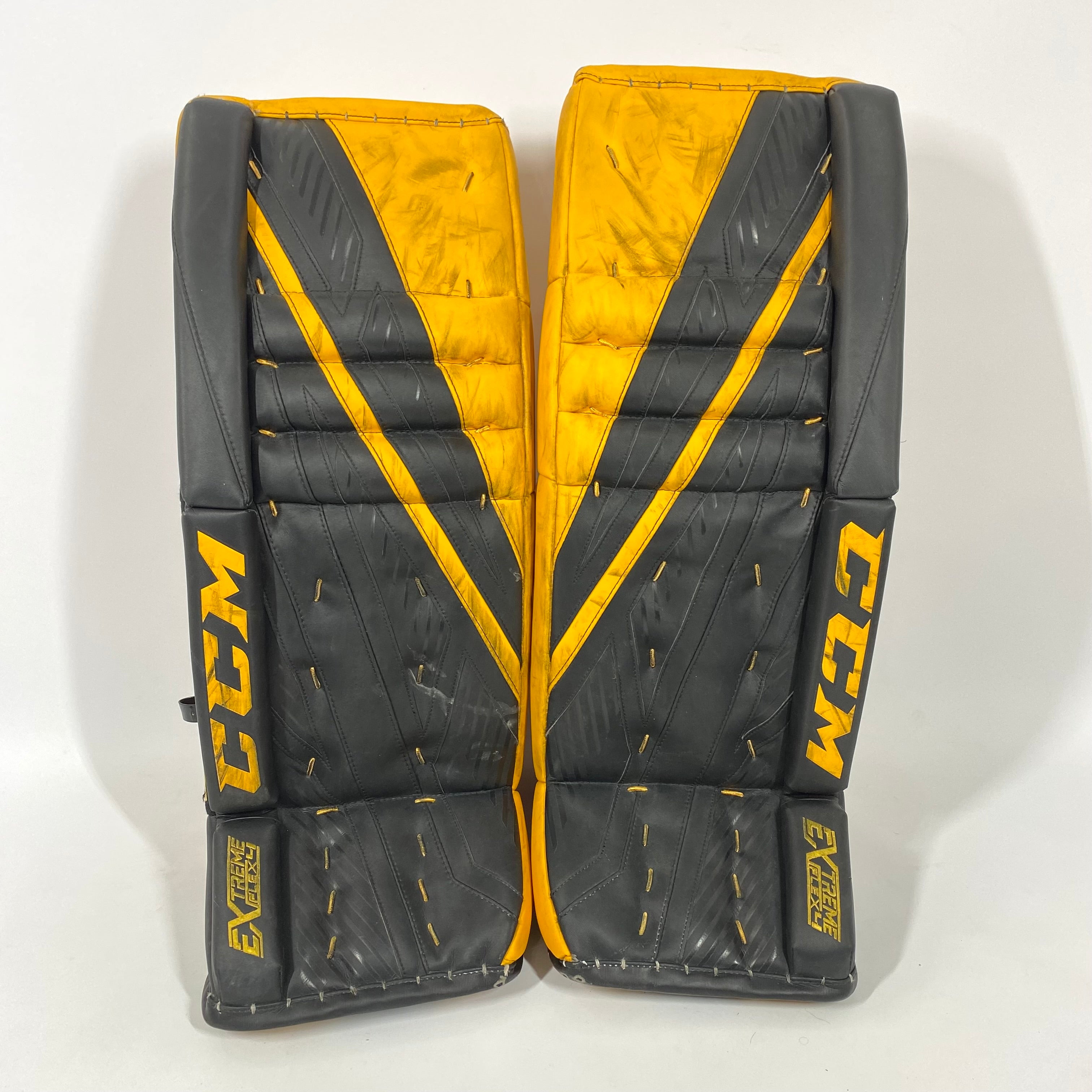 CCM Extreme Flex IV - Ensemble complet de gardien de but Pro Stock d'occasion (noir/jaune)